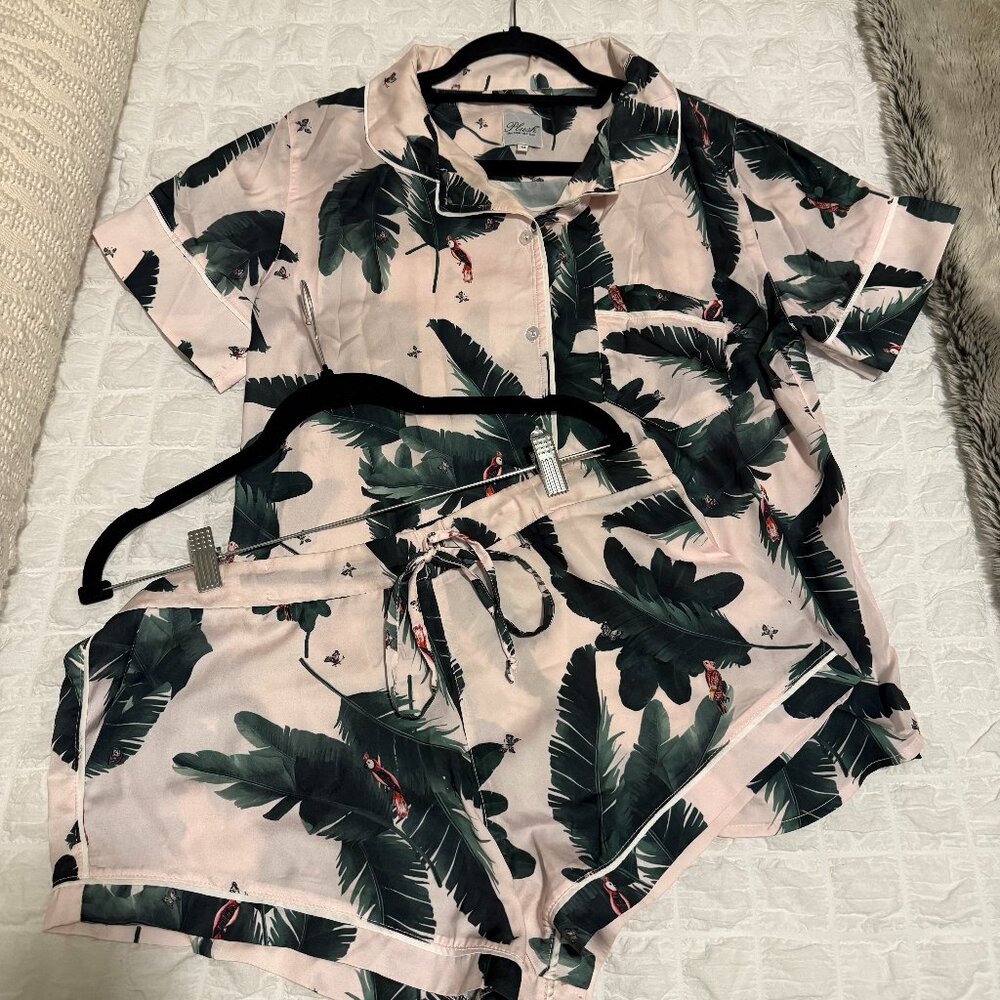 Plush from Revolve Silky Tropical Pajamas